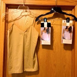 New 3 sets Blue Star cami tops lace trim ruched fitted stretch tanks